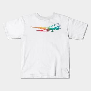 Rainbow aircraft Kids T-Shirt